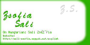 zsofia sali business card